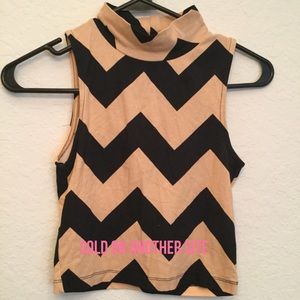 NWT Charlotte Russe Mock Neck Crop Top